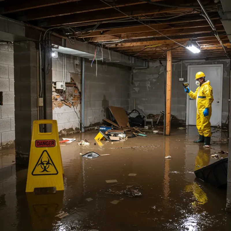 Flooded Basement Electrical Hazard in Davidsonville, MD Property